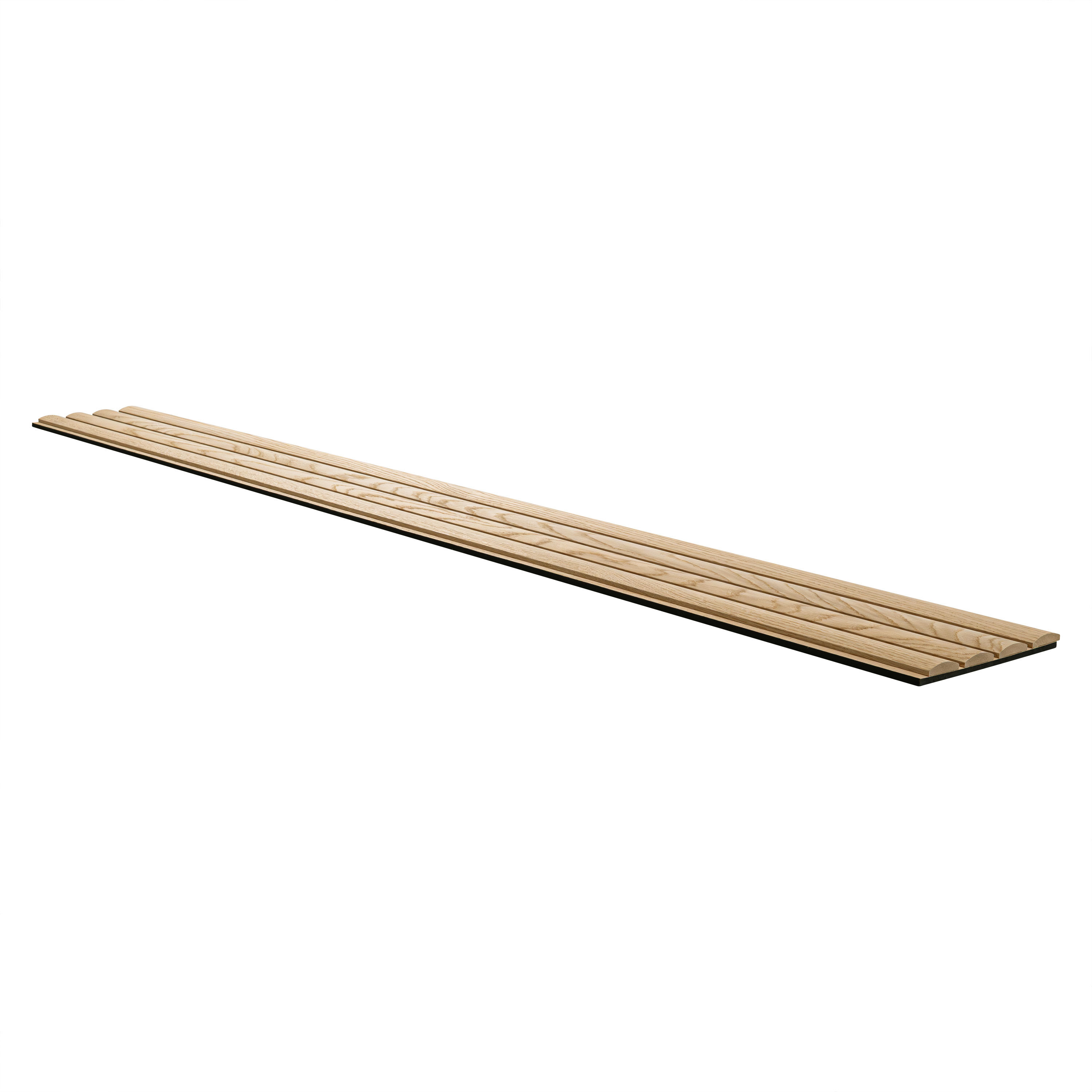 Natural Reeded Acoustic Wood Slat Panels surface detail