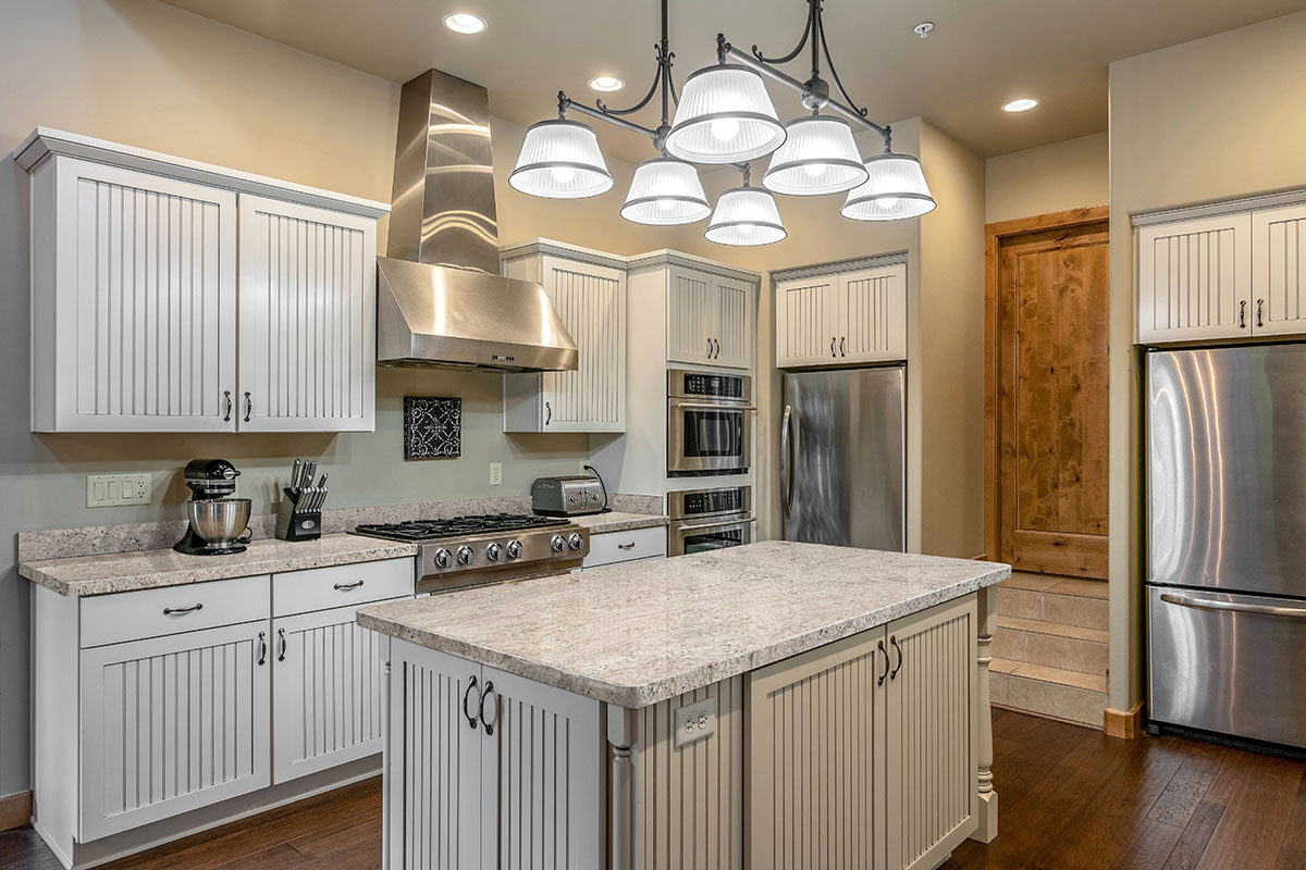 Salinas White Granite countertop installed — view 8
