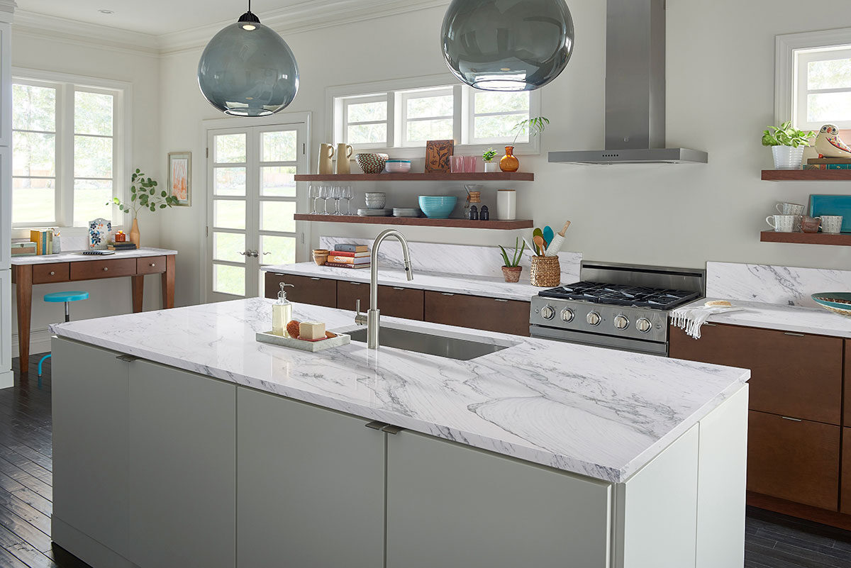 Florida Wave Quartzite countertop installed