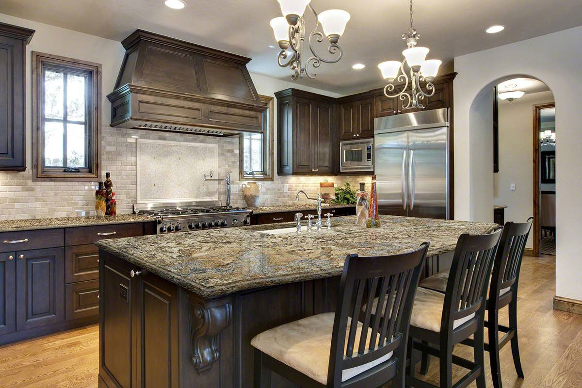 Caravelas Gold Granite countertop installed