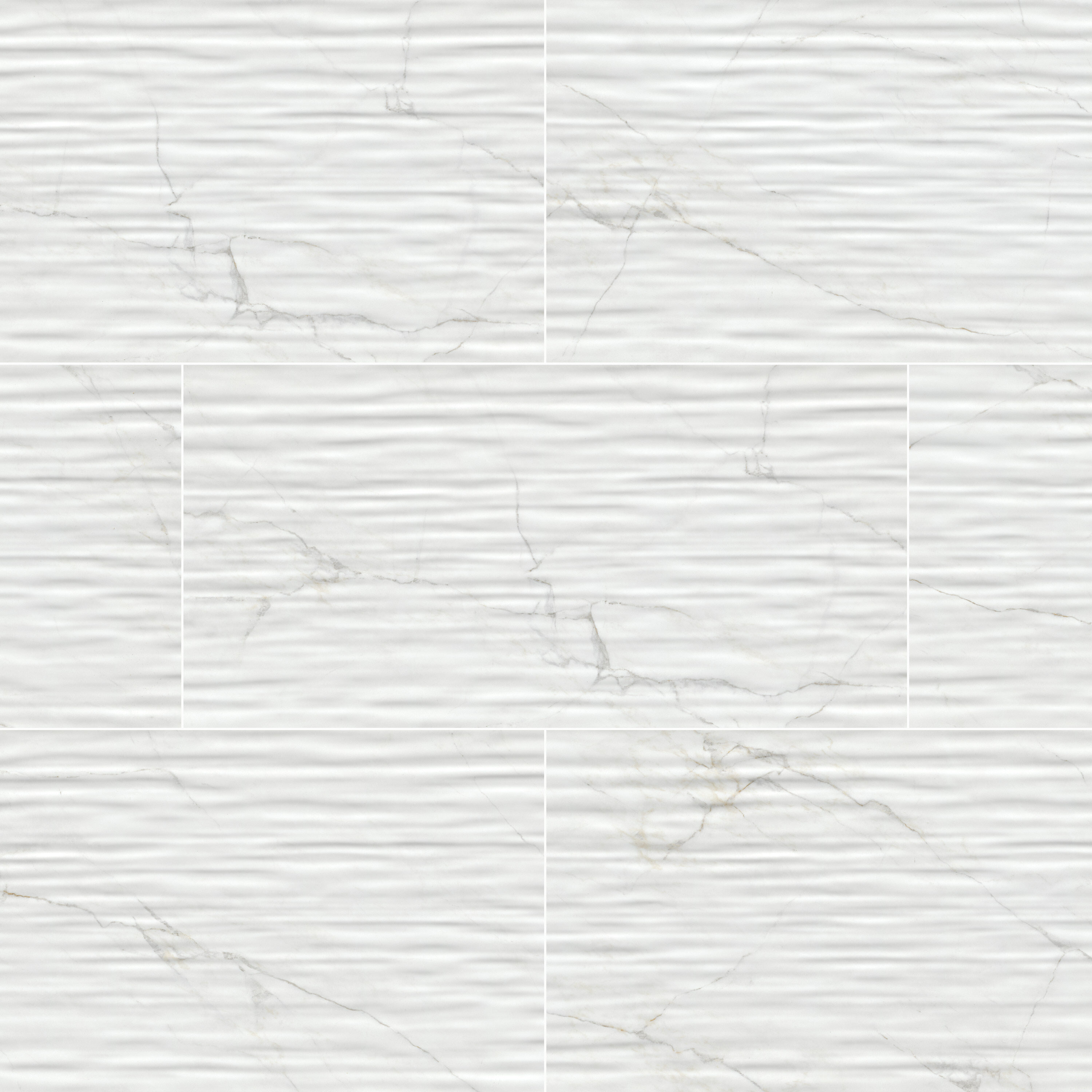 Dymo Calacatta Stripe White 12x24 Glossy