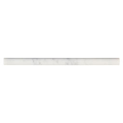 Carrara White Pencil Molding Honed color swatch