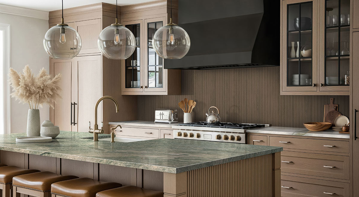 Costa Esmeralda Granite countertop in a kitchen