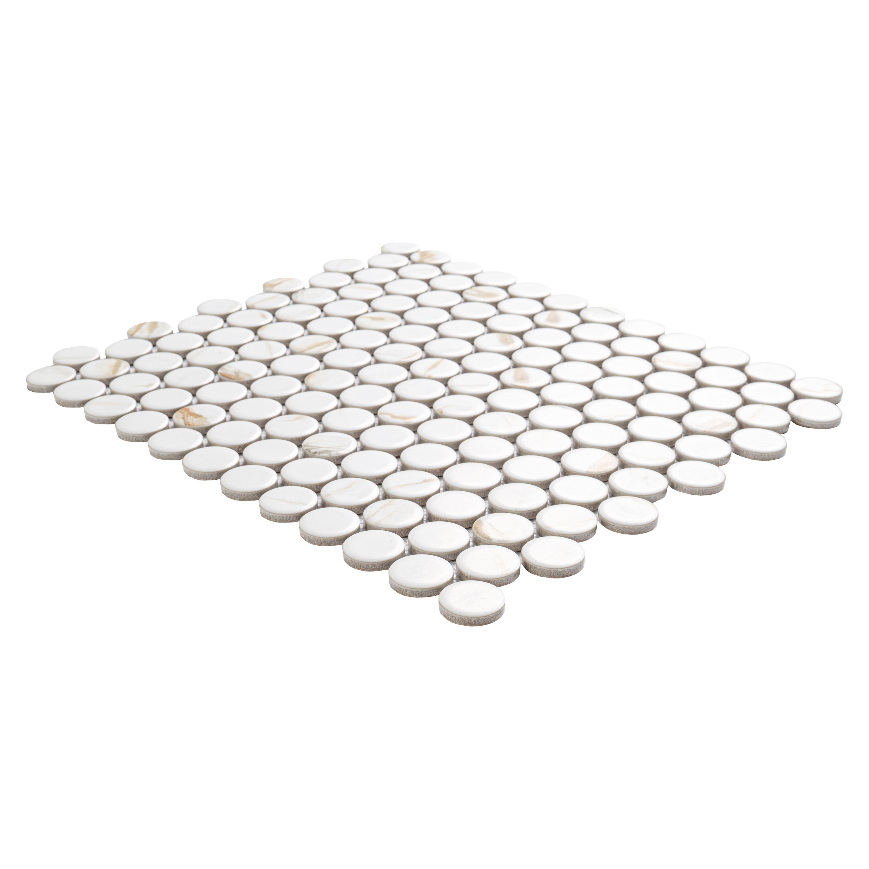 Calacatta Gold Matte Round Backsplash Tile surface detail