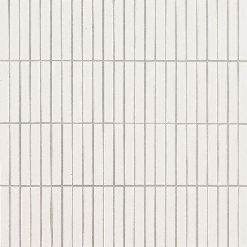 White Matte 1x6 Stack Pattern surface detail