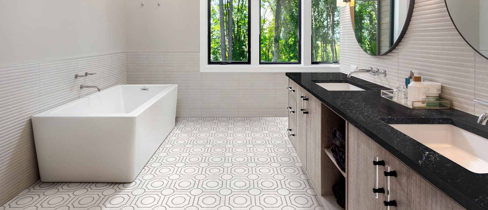 Midnight Corvo Quartz countertop installed