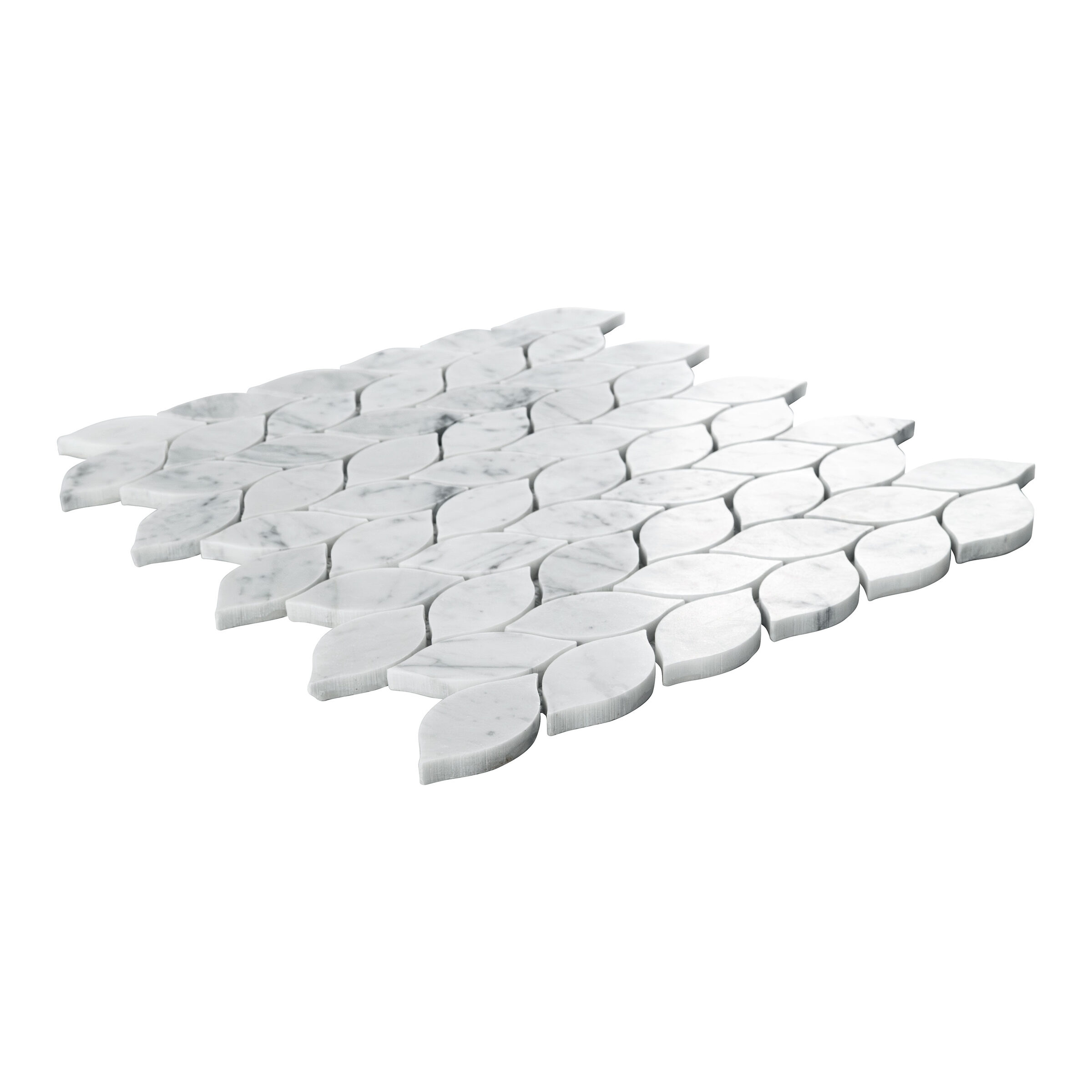 Carrara White Blanco Pattern Honed Tile surface detail — view 2