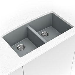 Gray Quartz Double Bowl 50/50-3219