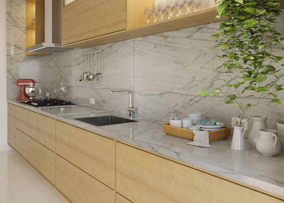 Denali Quartzite countertop installed — view 4