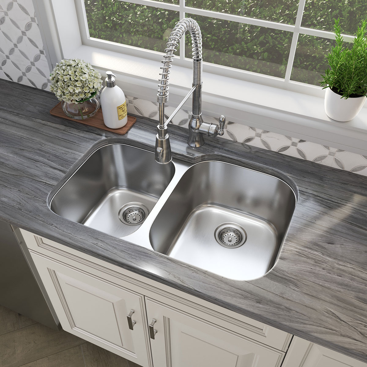 PLATINUM GRAY QUARTZITE countertop in a kitchen — view 2