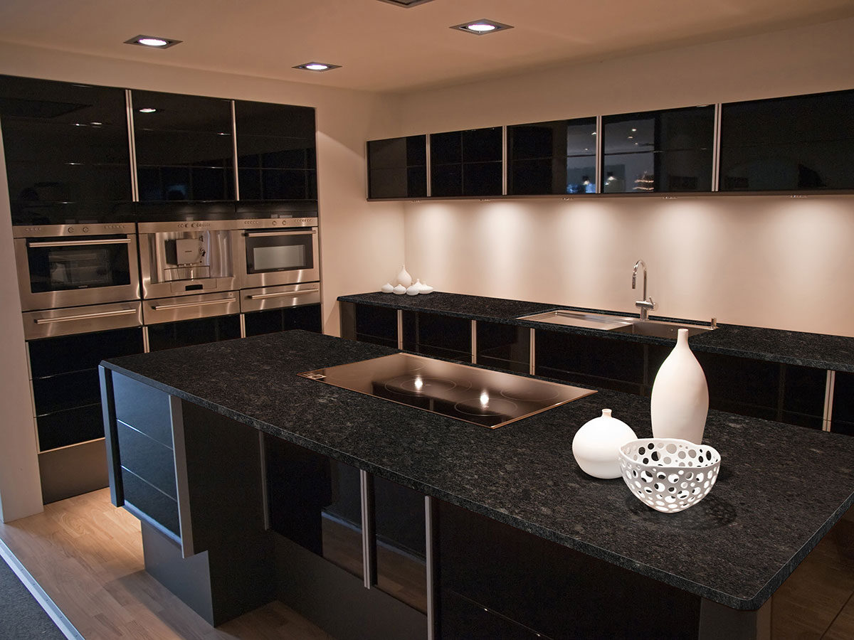 Steel Grey Granite countertop installed