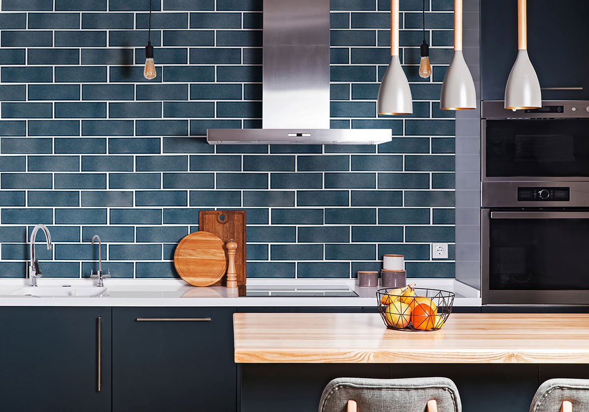 Bay Blue Glazed Handcrafted 4x12 Tile