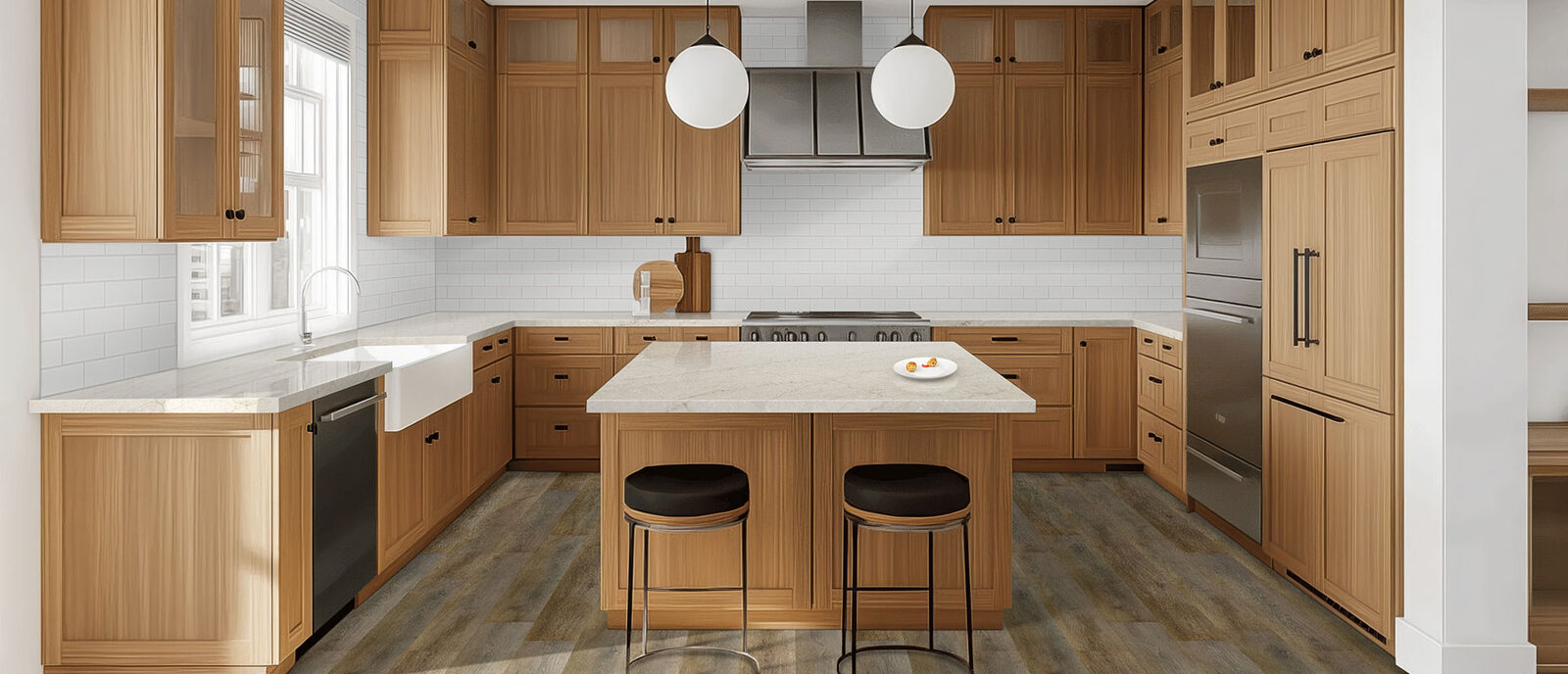 Lumataj Quartz countertop in a kitchen