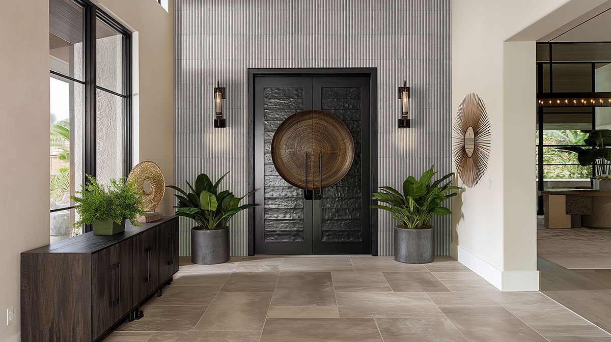 ceniza backsplash in a entryway
