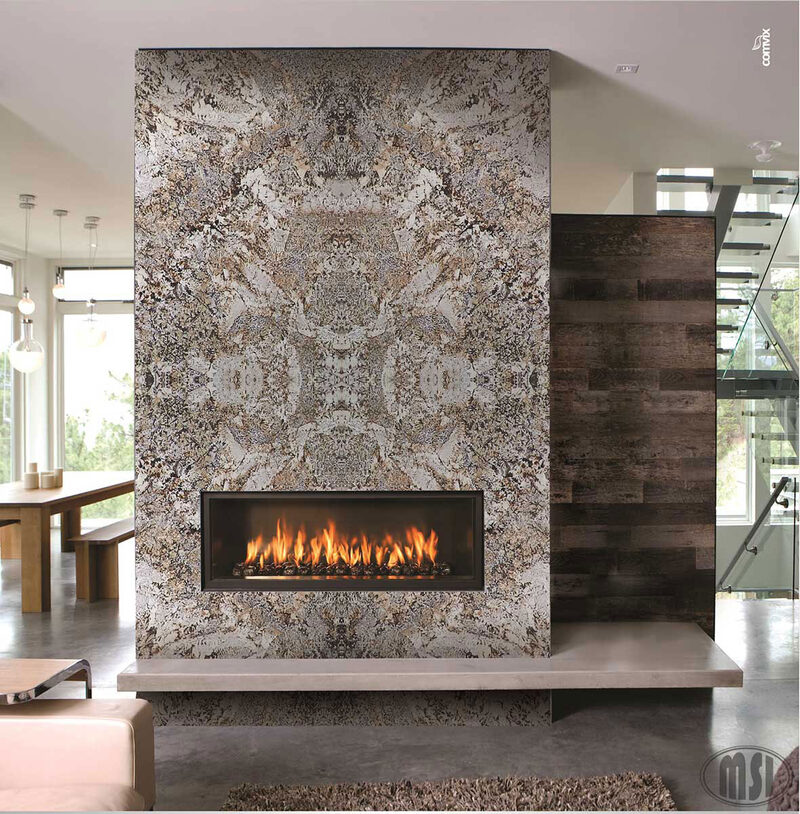 Caravelas Gold Granite countertop installed — view 3