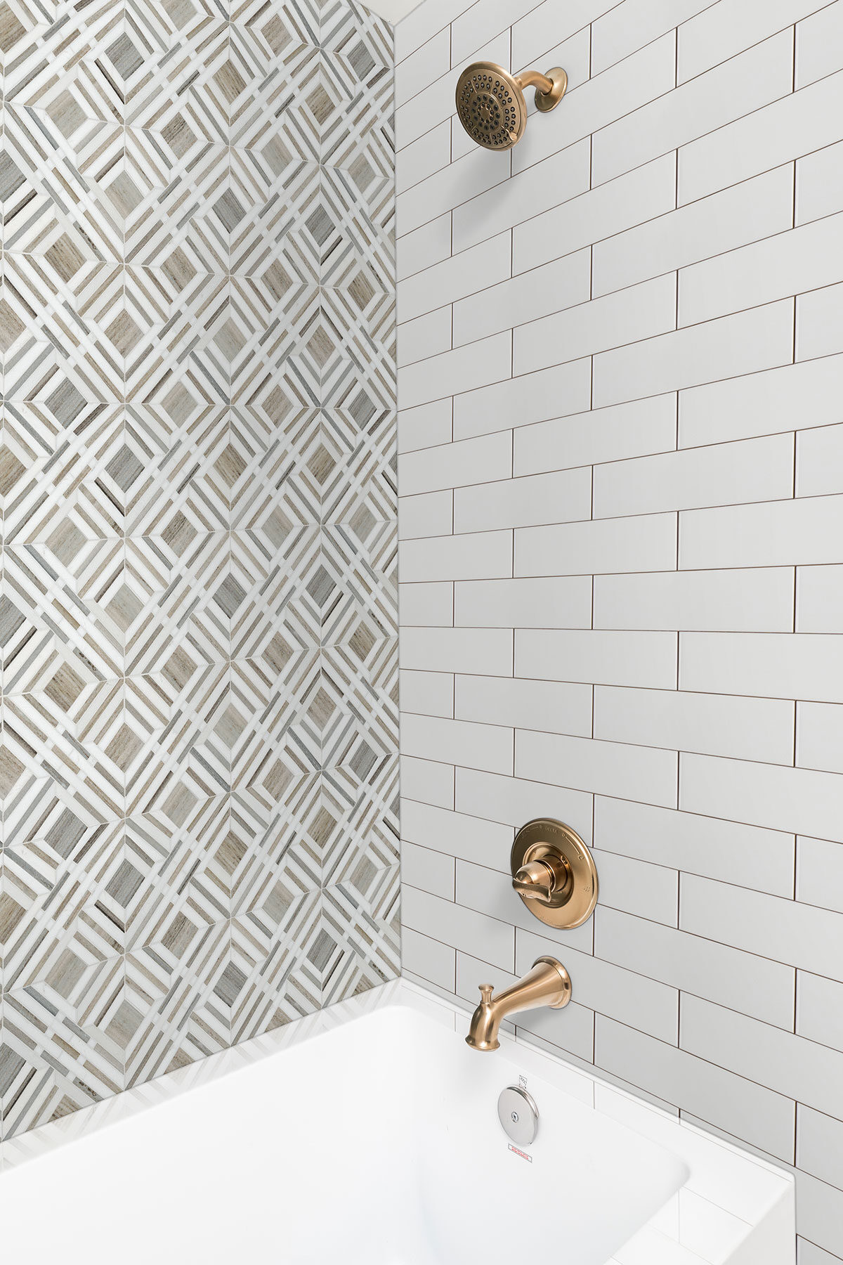 White Subway Tile 4x16 backsplash in a bathroom