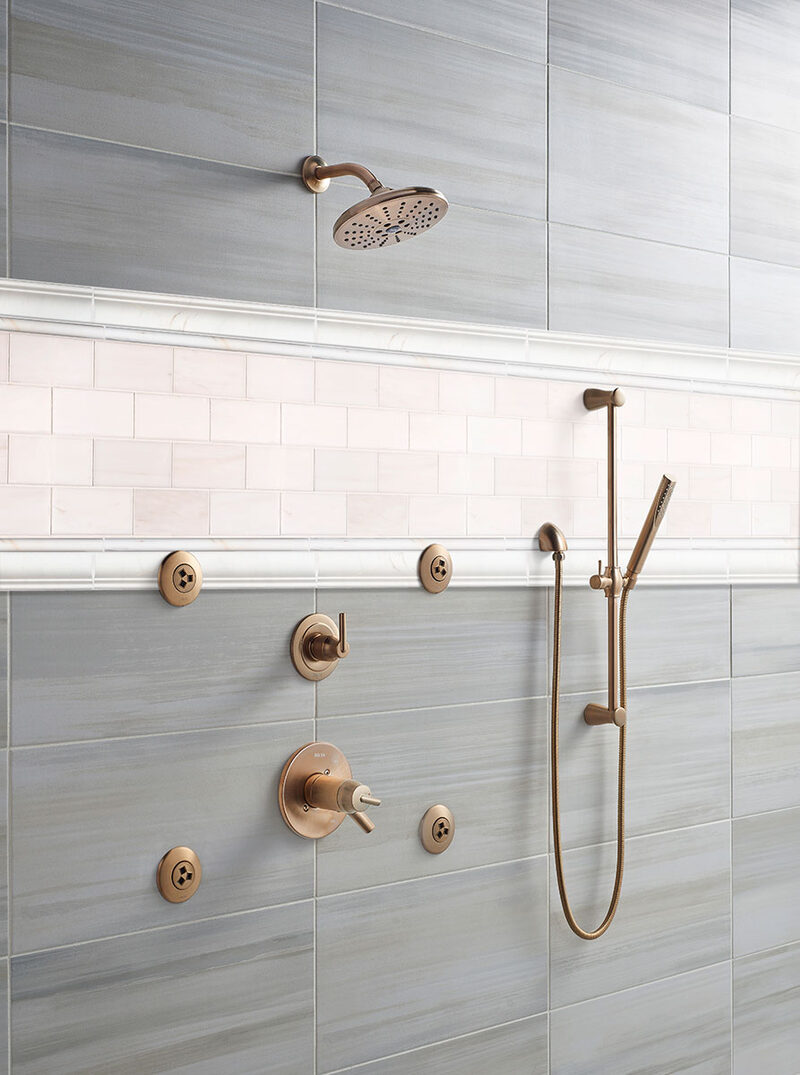 Bianco Dolomite Polished Subway Tile 3x6 backsplash installed