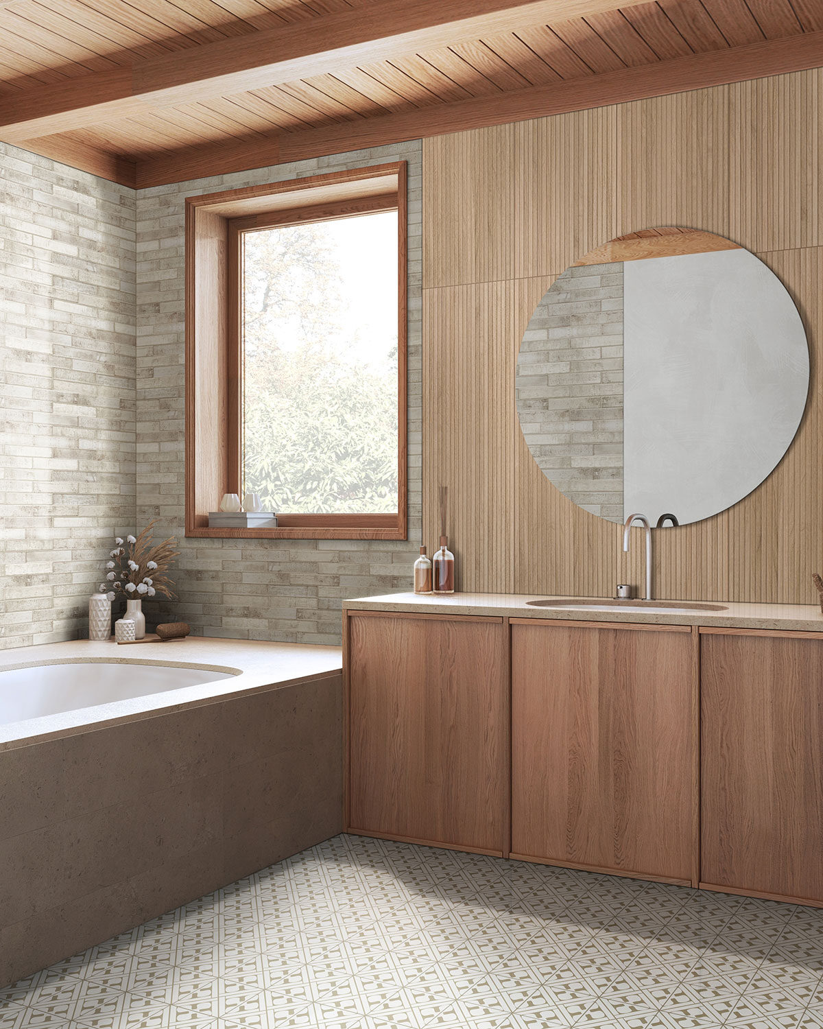 Biscotti 2x10 backsplash in a bathroom — view 5