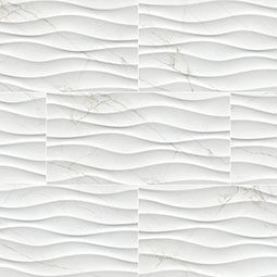Dymo Calacatta Wavy White 12x24 Glossy color swatch — view 3