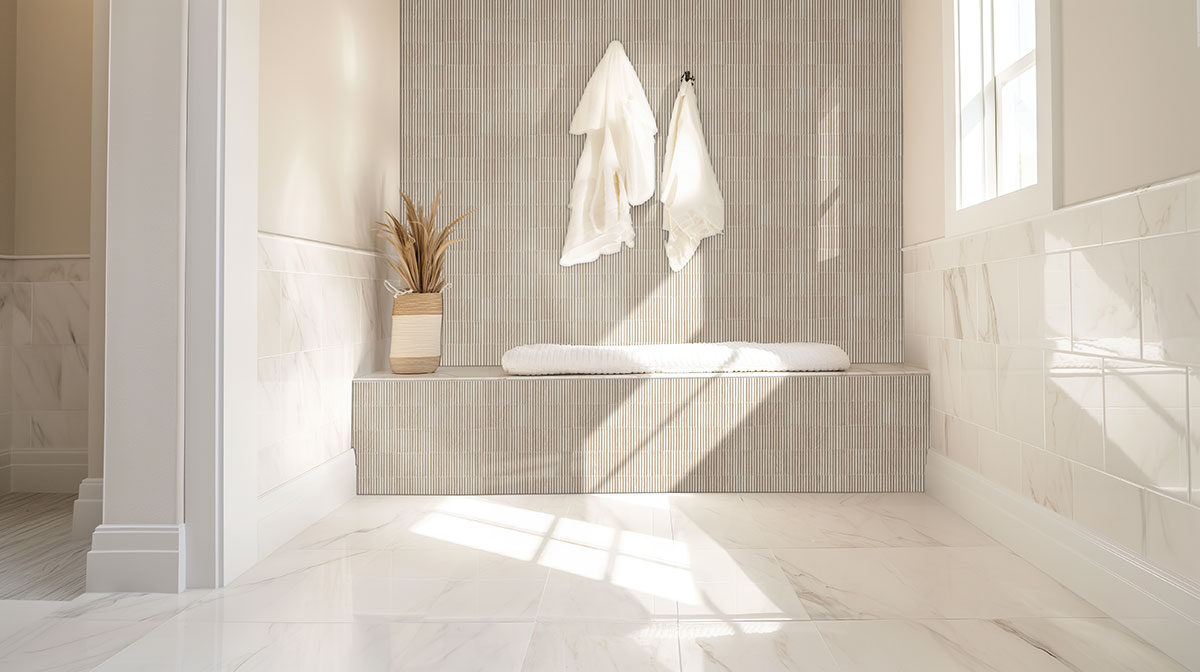 abedul backsplash in a bathroom