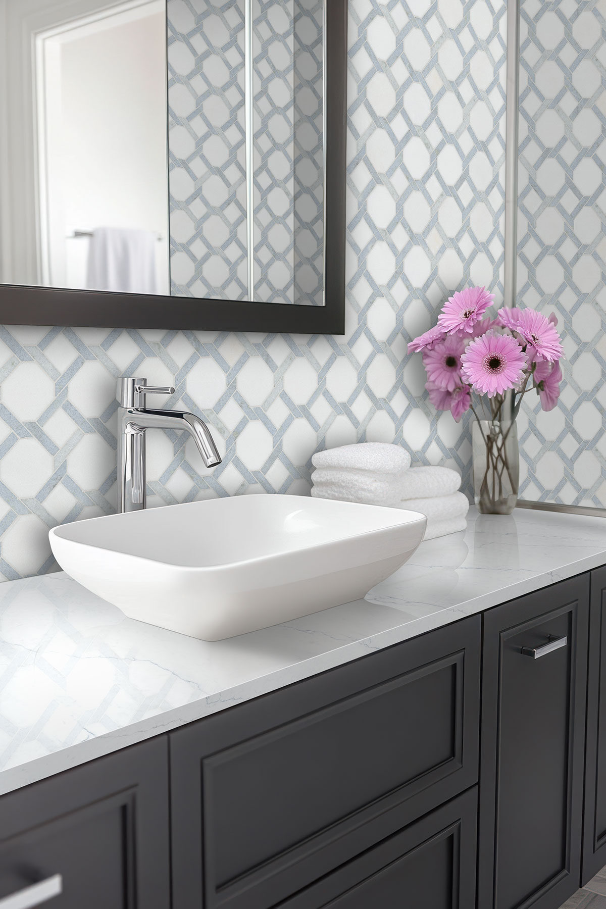 Azula Kaya Polished backsplash in a bathroom — view 5