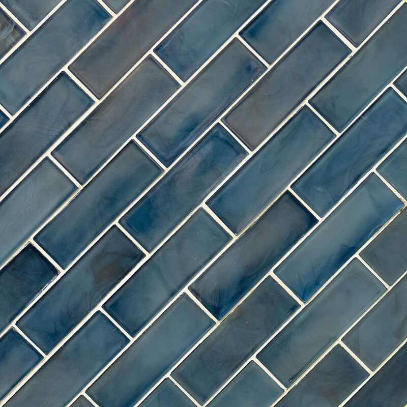Blue Shimmer 2x6x6mm Subway surface detail