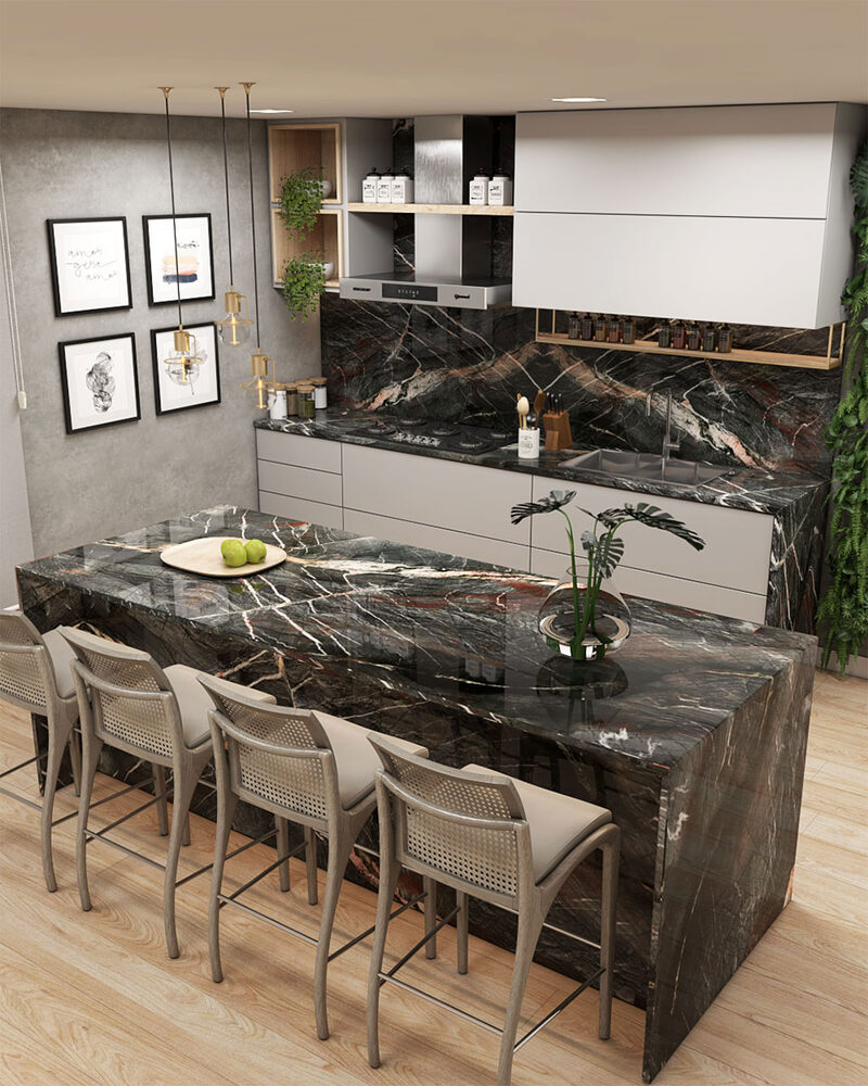 Crytos Quartzite countertop installed