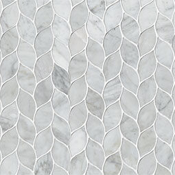 Carrara White Blanco Pattern Honed Tile color swatch