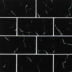 Nero Marquina Glass 3x6x8mm color swatch