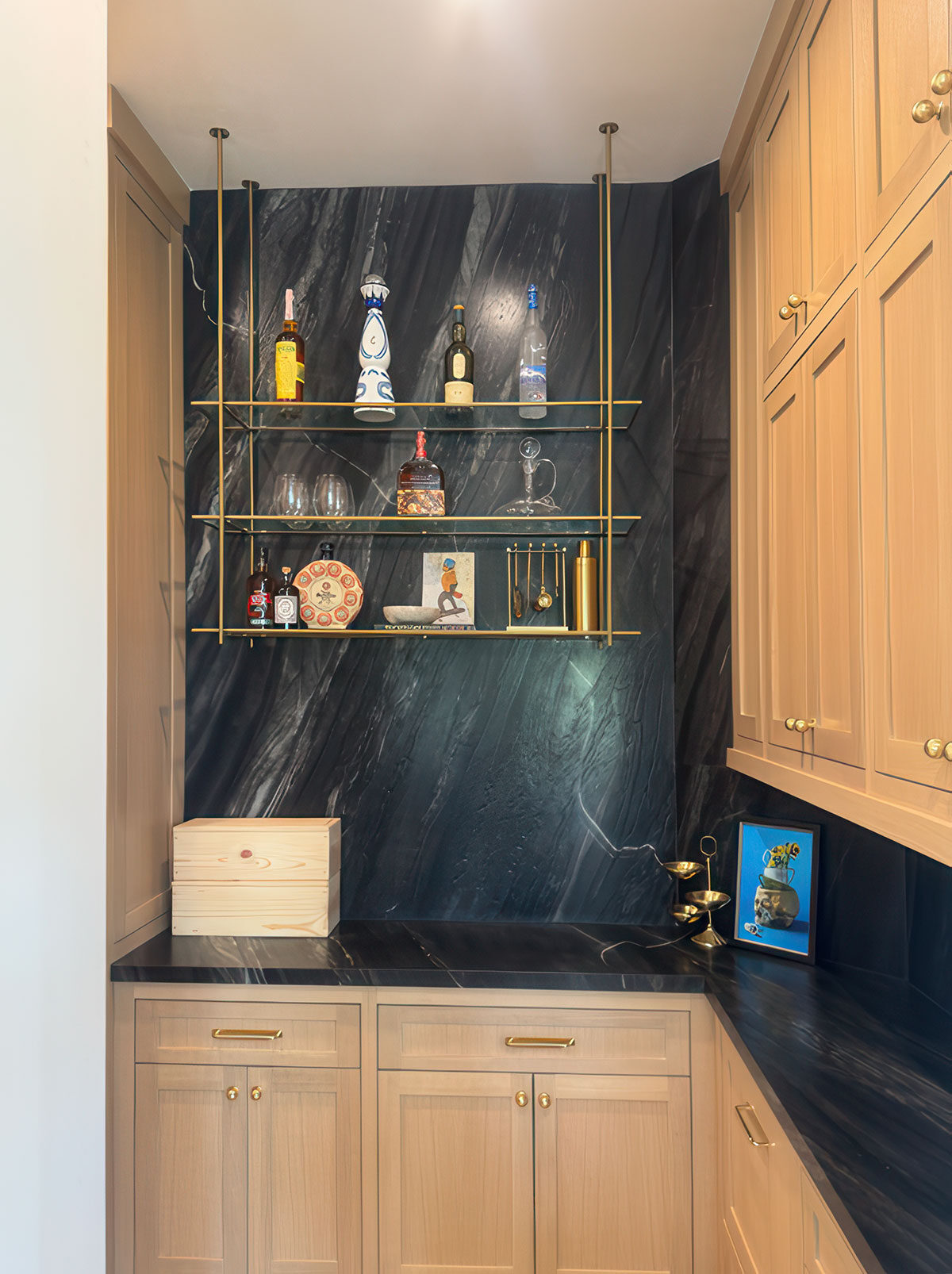 Andes Black Quartzite countertop installed — view 16