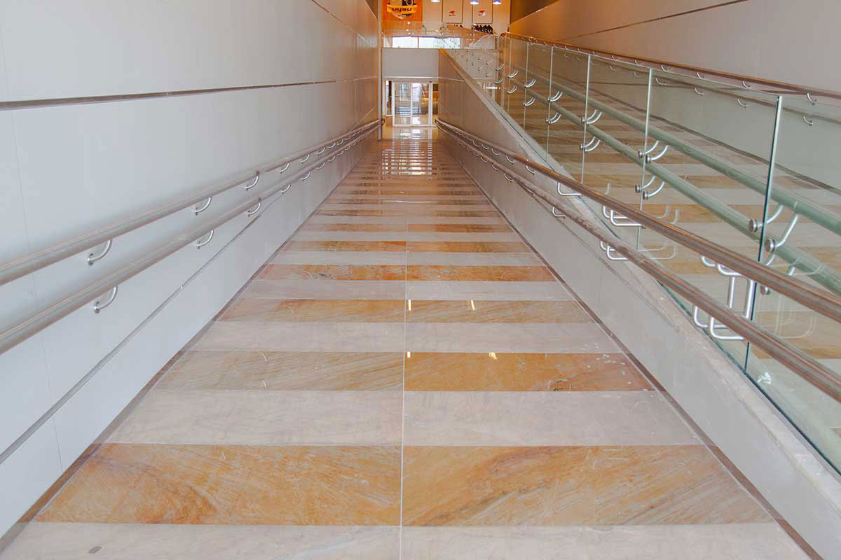 White Macaubas Quartzite countertop installed — view 5