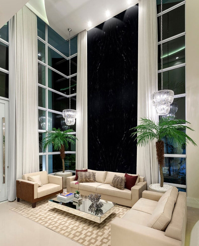 Via Lactea countertop in a living room — view 2