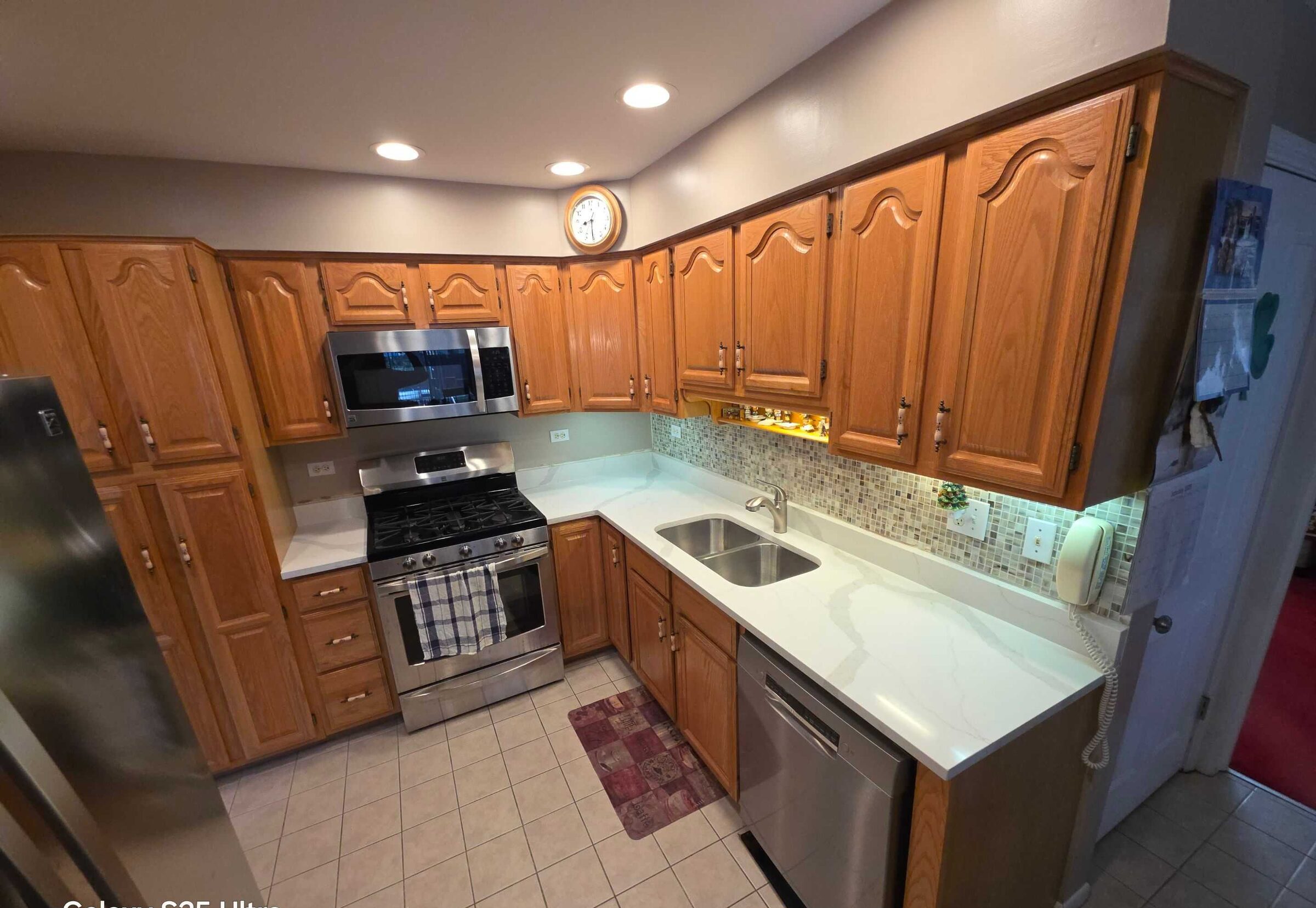 Oak kitchen, new undermount sink