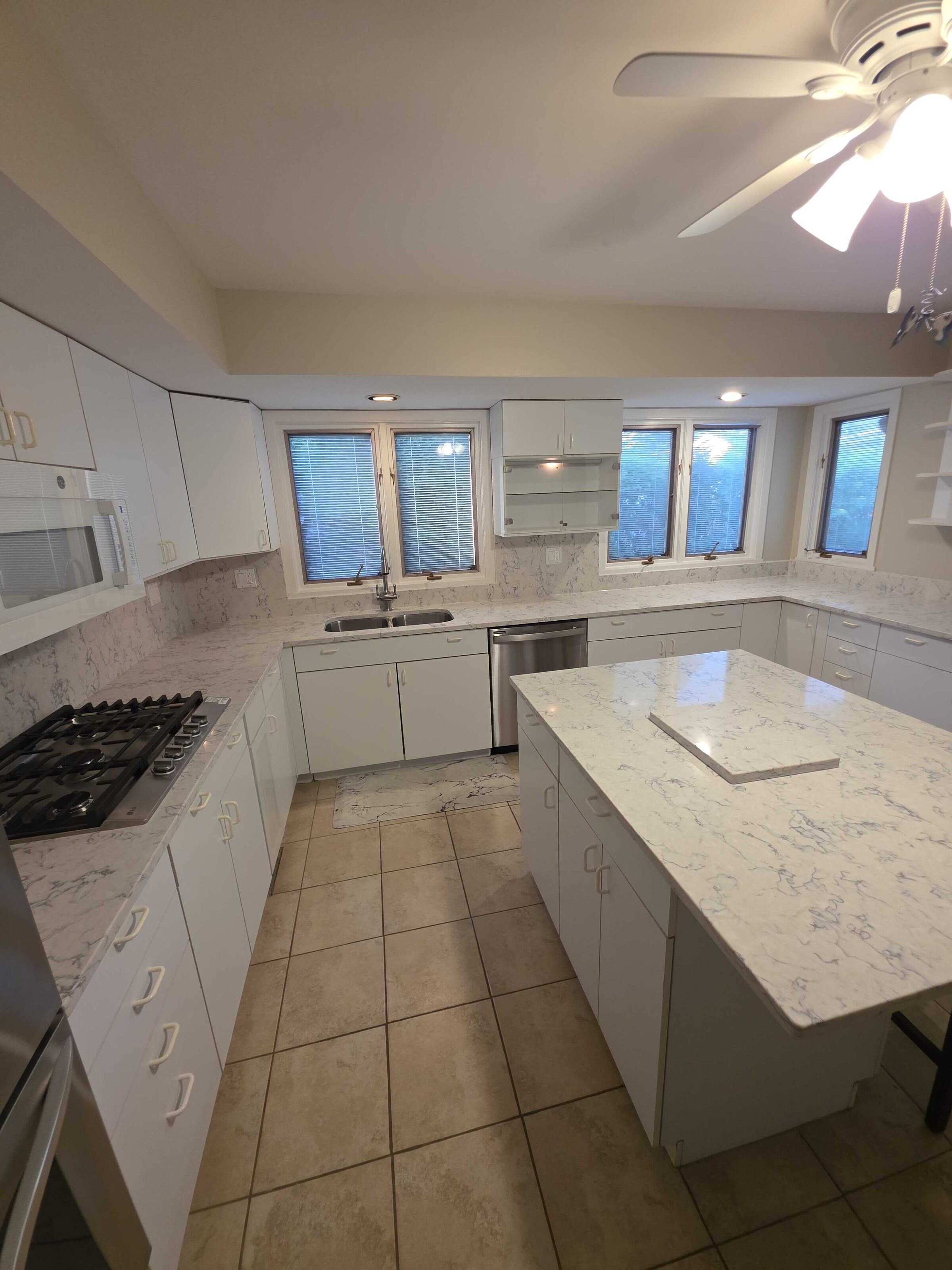 Kitchen and bath, one quartz