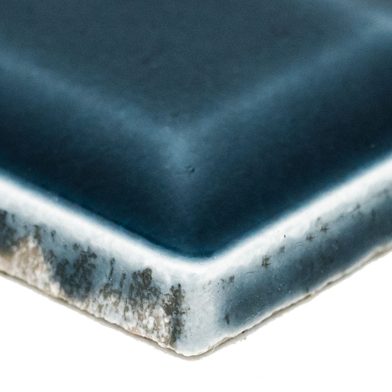 Bay Blue Beveled Tile 2x6 surface detail — view 3