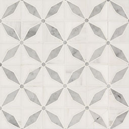 Bianco Starlite Polished Marble Mosaic Tile color swatch