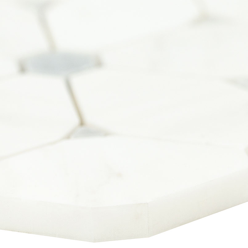 Cecily Grigio Polished Marble Tile surface detail — view 3