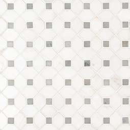 Bianco Dolomite Dotty Pattern Mosaic Tile color swatch