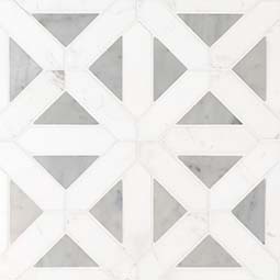 Bianco Dolomite Geometrica Polished Tile color swatch