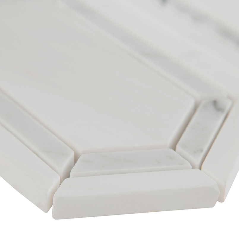 Pavilion Picket Polished Marble Tile surface detail — view 3