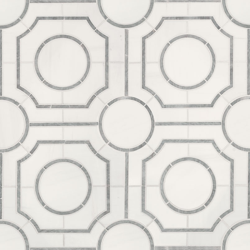 Bianco Dolomite Regency Polished Marble Tile tile, full view