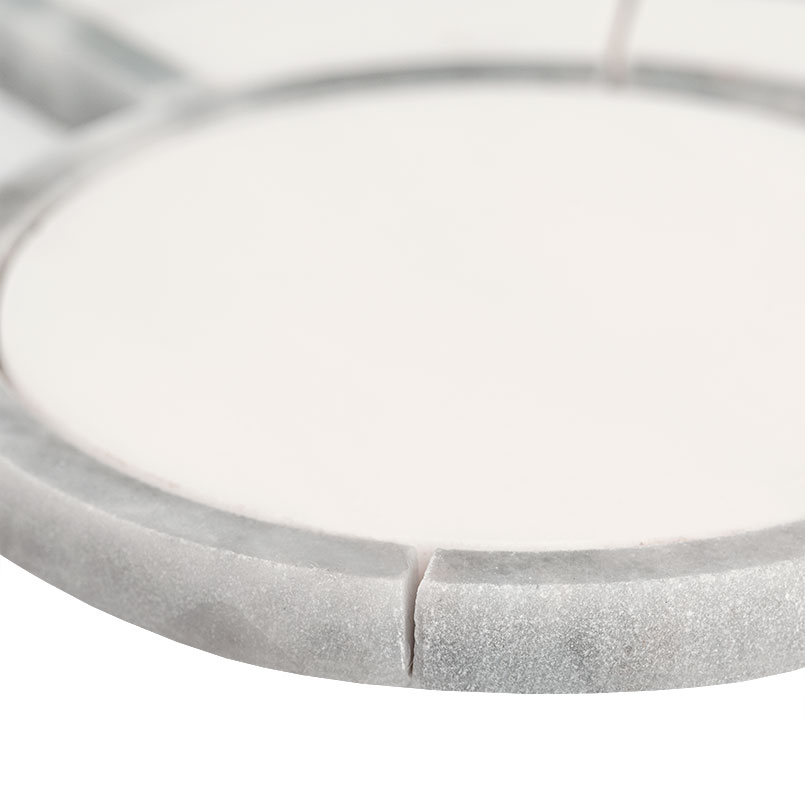 Bianco Dolomite Regency Polished Marble Tile surface detail — view 3