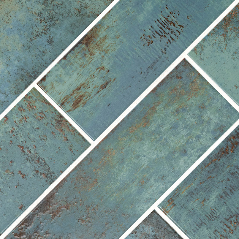 Marza Aqua Mosaic Tile surface detail — view 2