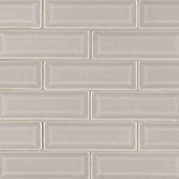 Portico Pearl 2x6 Beveled Mosaic Tile color swatch