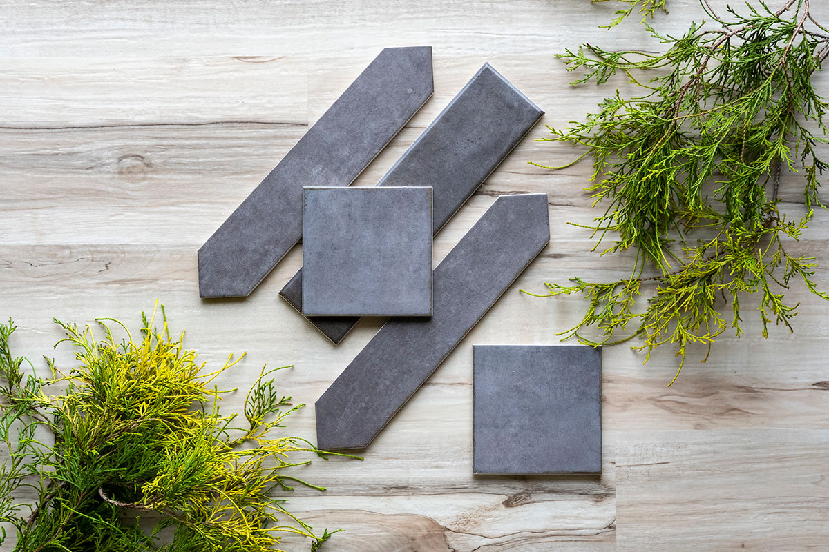 Renzo Storm 5x5 Wall Tile backsplash installed — view 6