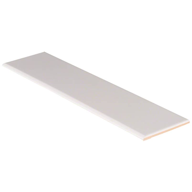 White Glossy 4x16 Bull Nose tile, full view