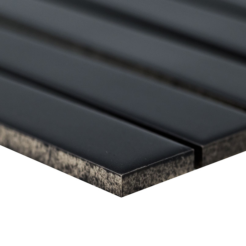 Black Matte 1x6 Stack Pattern surface detail