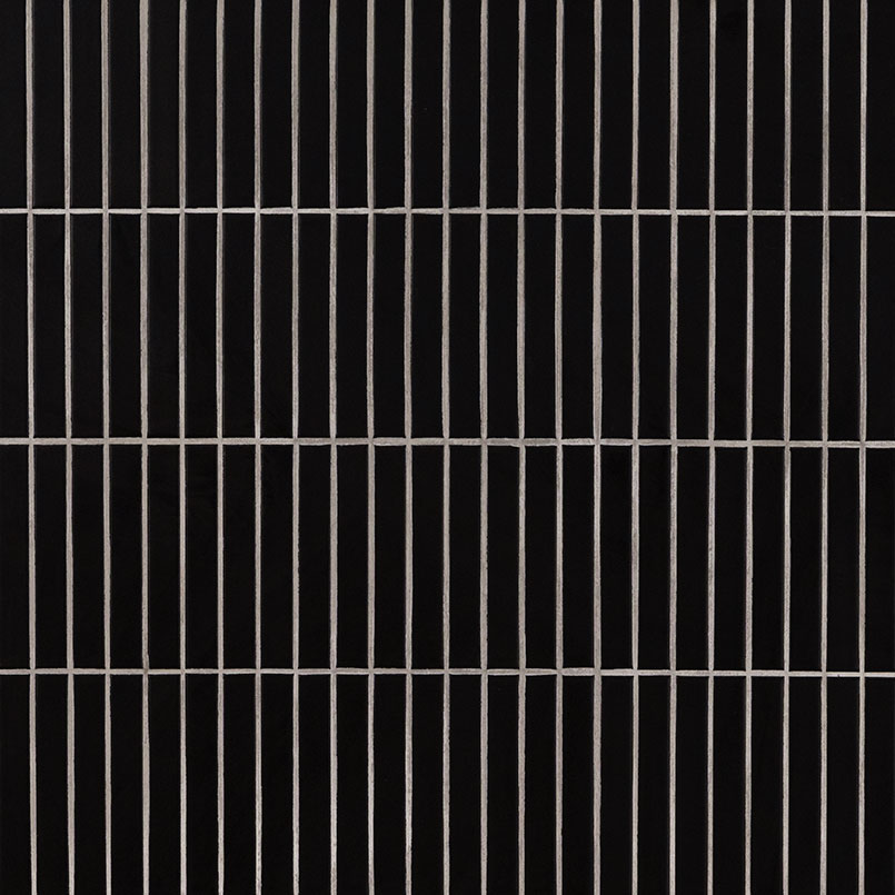 Black Matte 1x6 Stack Pattern surface detail — view 2