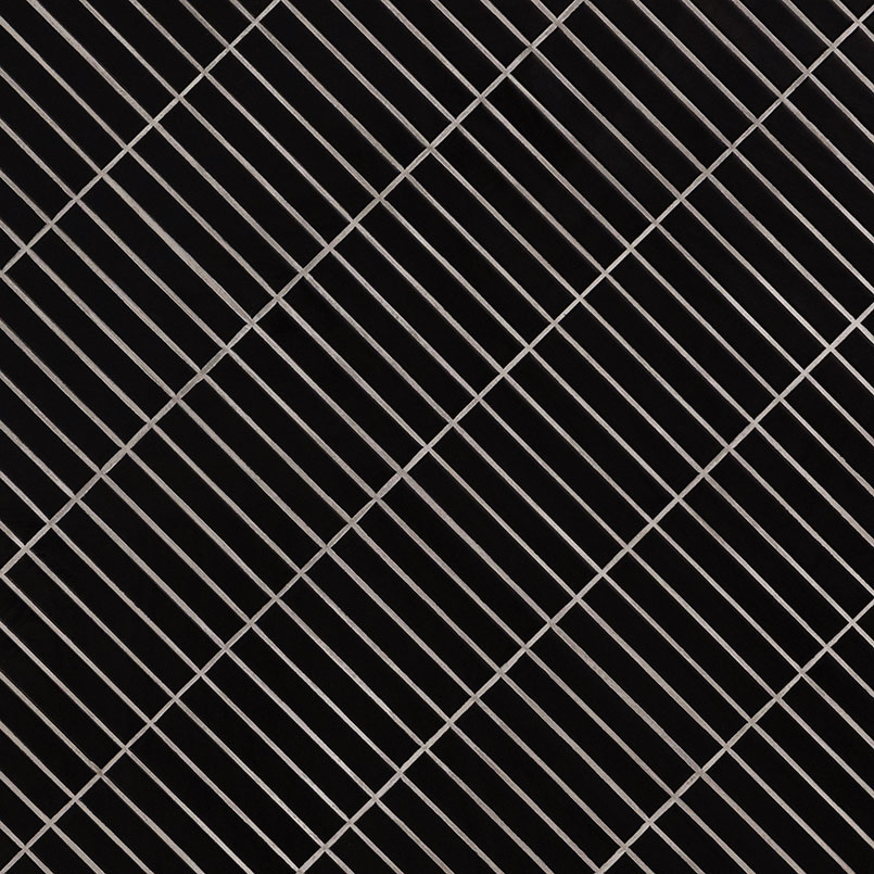 Black Matte 1x6 Stack Pattern surface detail — view 3