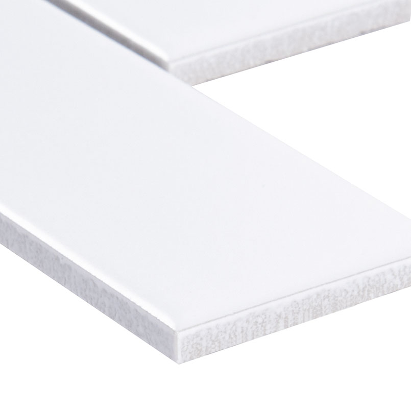 Retro Brick Bianco 6mm Matte Tile surface detail — view 2